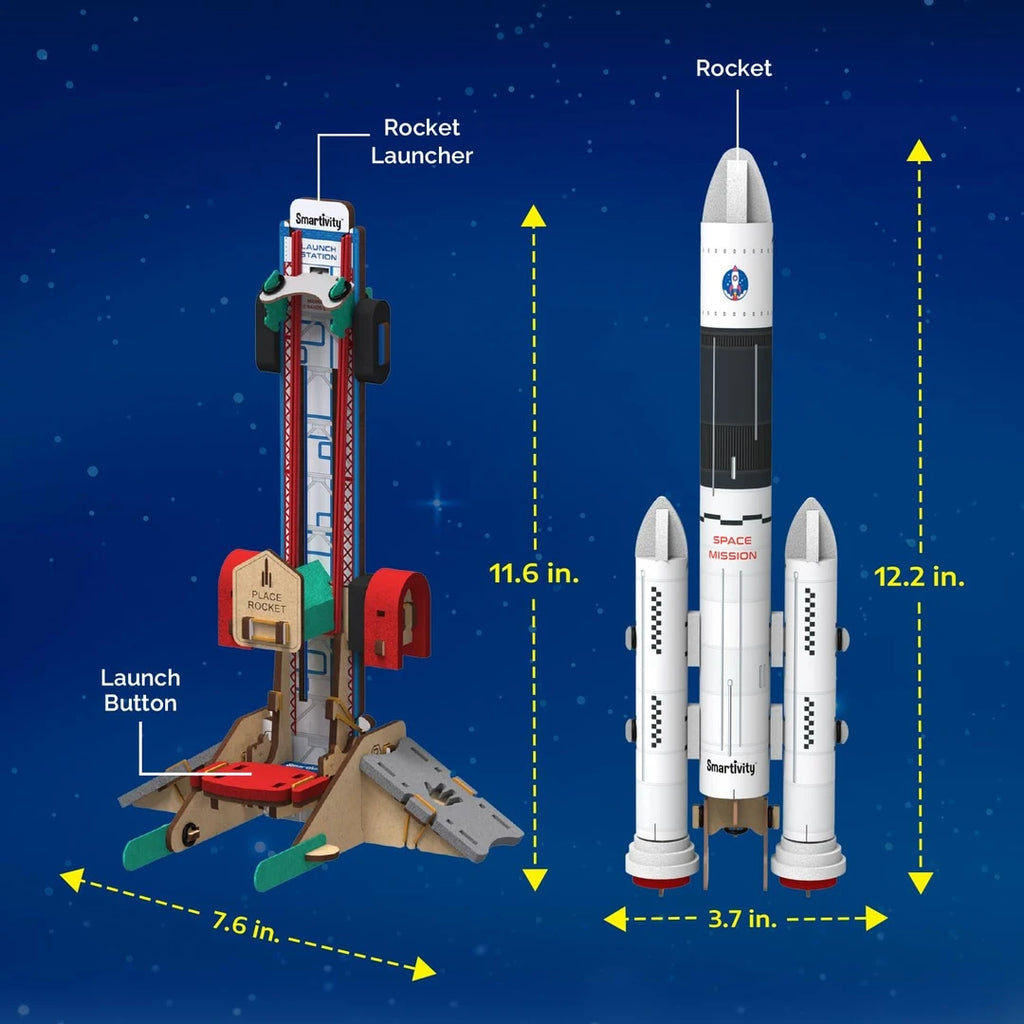 Smartivity DIY Rocket Launcher Space Toy, 6Y-14Y