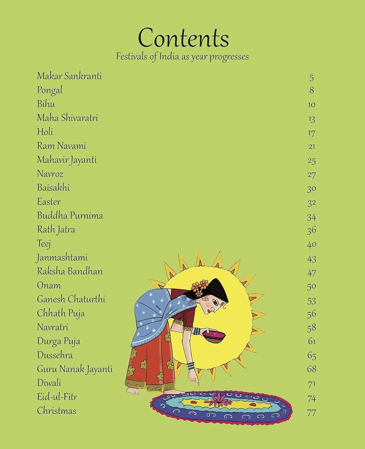 Om Books Illustrated Festivals of India Story Book