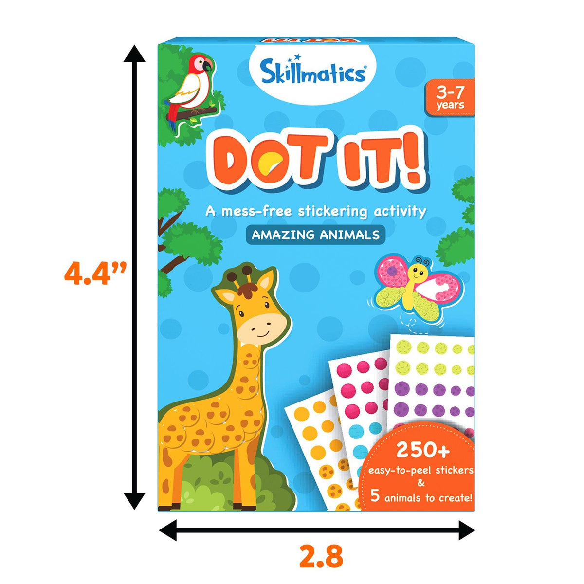 Skillmatics Dot It – Amazing Animals Sticker Kit, 3-7Y