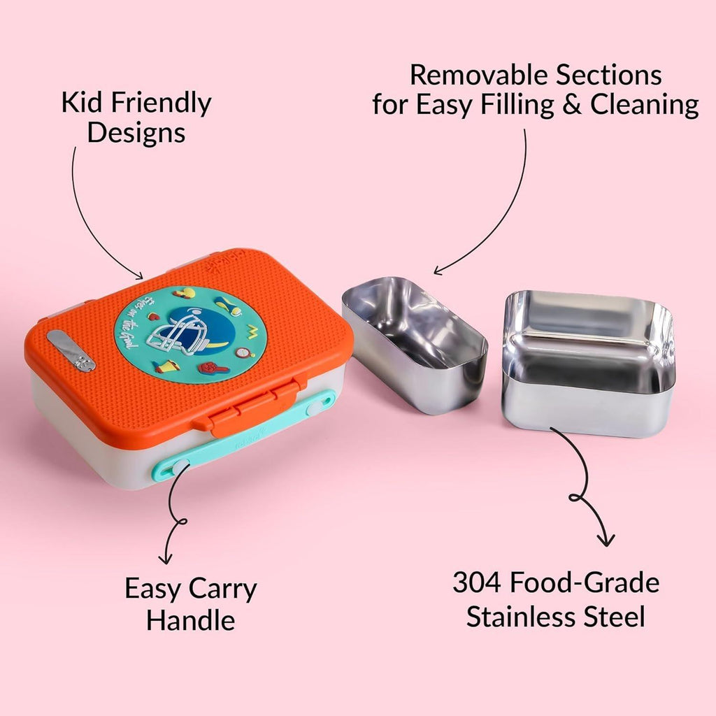 Rabitat Munchbee Pro 4-Compartment Steel Lunch Box, 850ml