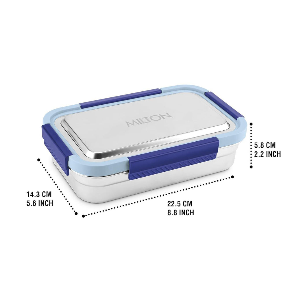 Milton SR Insulated Steel Tiffin, 900ml, Blue