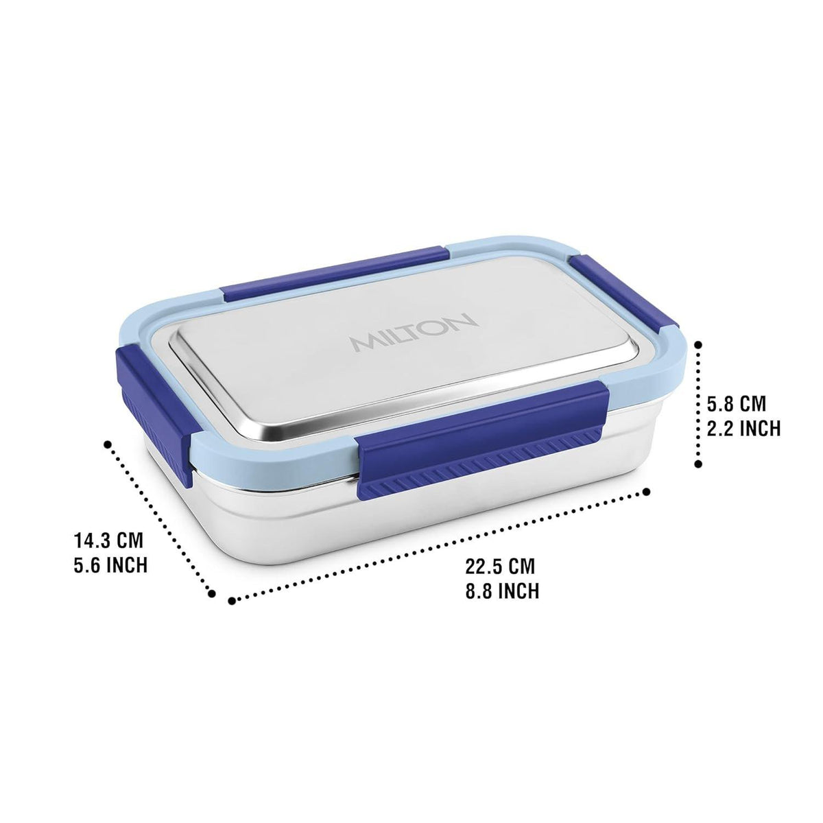 Milton SR Insulated Steel Tiffin, 900ml, Blue