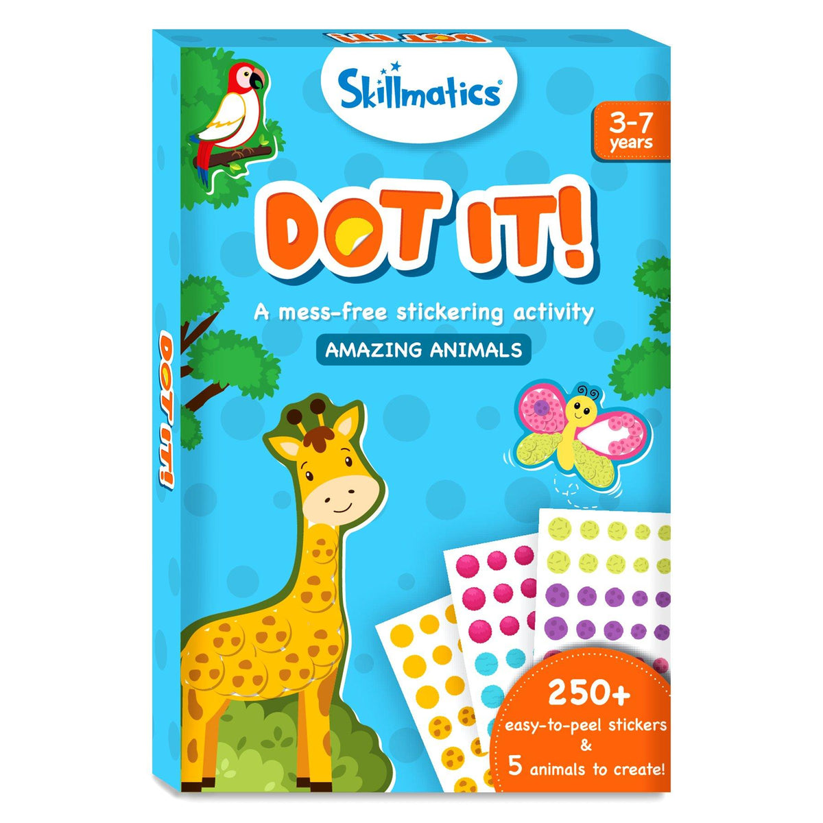 Skillmatics Dot It – Amazing Animals Sticker Kit, 3-7Y