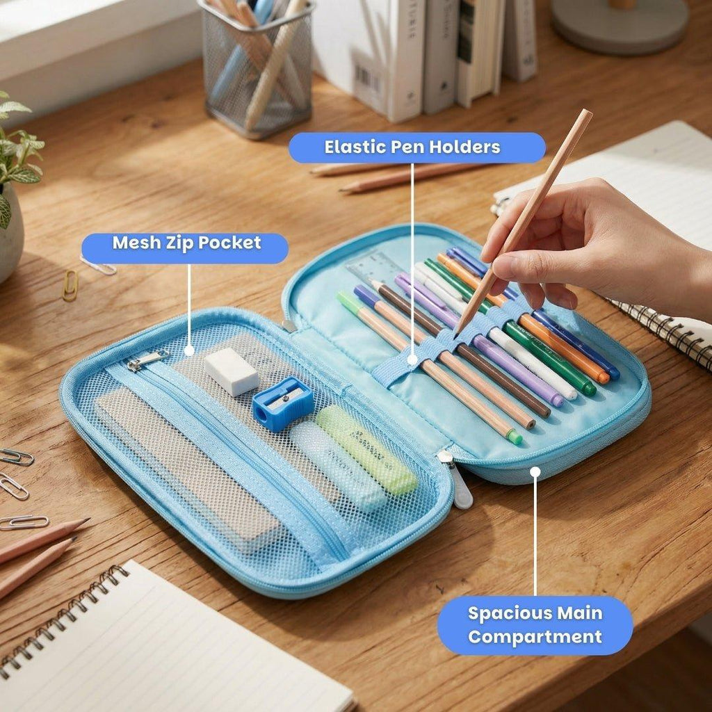 Famyo Rexy Dino Hard Shell Pencil Box, 3 Compartments